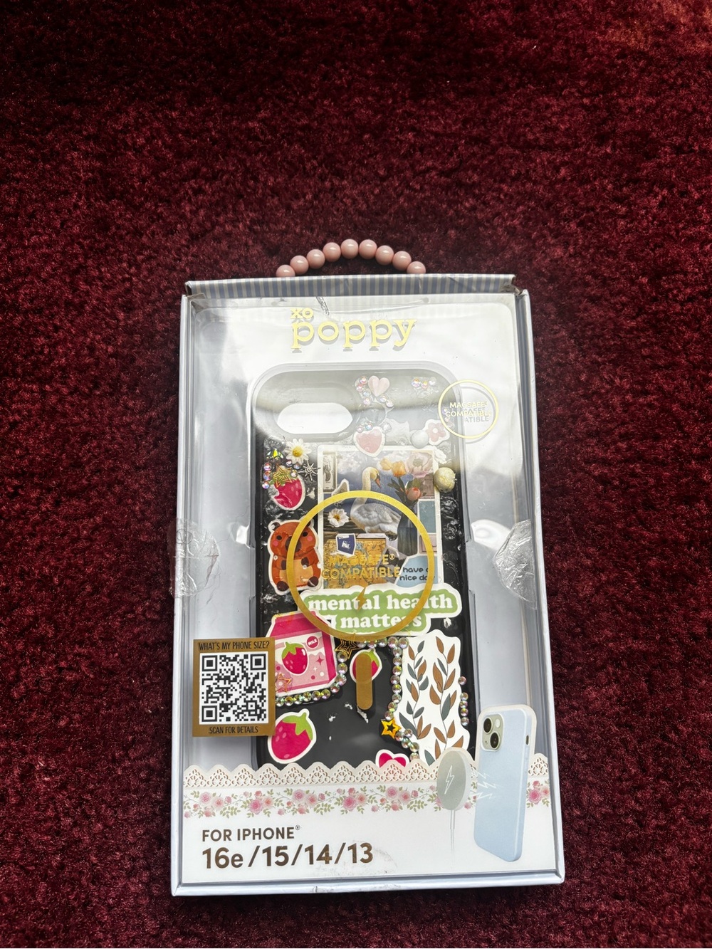 Black Decorative Phone Case for iPhone 16e/15/14/13